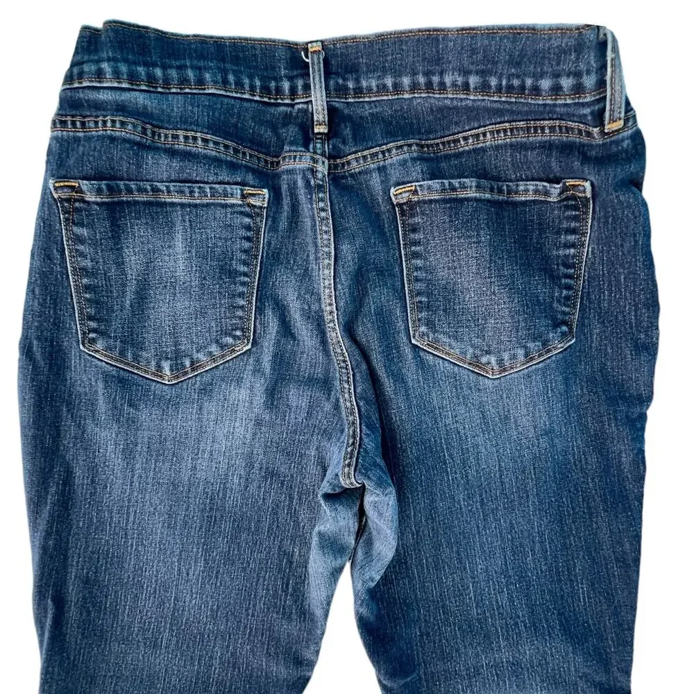 Old Navy Curvy Profile Bootcut Mid Rise Jeans Size 12 Short Blue Denim